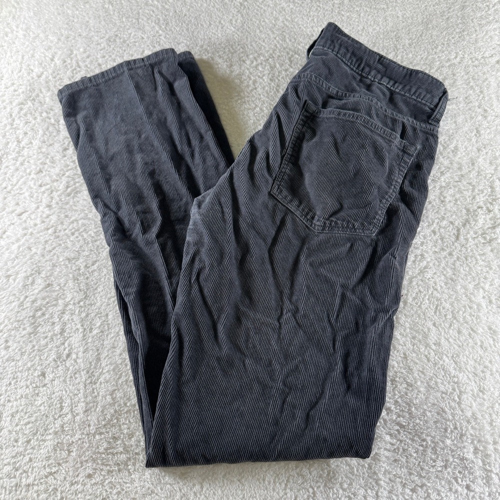 J Crew Pants Mens 33x34 Gray Corduroy Straight Leg Slim‎ Stretch Jeans Dress